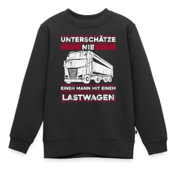 LKW Fahrer Lastwagenfahrer Fernfahrer Trucker - Kinder Premium Organic Sweatshirt - Schwarz - Vorne - AI Model Kid Female (0cm)