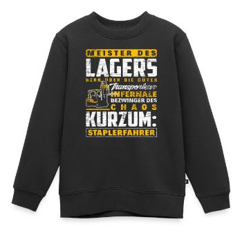 Staplerfahrer Lager Lagerist - Kinder Premium Organic Sweatshirt - Schwarz - Vorne - AI Model Kid Female (0cm)