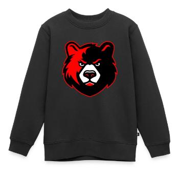 Evil Bear - Kids Premium Organic Sweatshirt - black - Front - AI Model Kid Female (0cm)