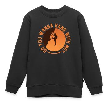 Klettern Bergsport Kletterer - Kinder Premium Organic Sweatshirt - Schwarz - Vorne - AI Model Kid Female (0cm)