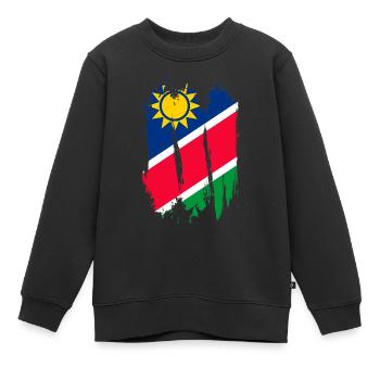 Namibia - Kinder Premium Organic Sweatshirt - Schwarz - Vorne - AI Model Kid Female (0cm)