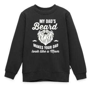 Bart - Kinder Premium Organic Sweatshirt - Schwarz - Vorne - AI Model Kid Female (0cm)