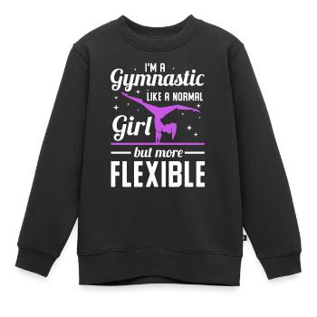 Gymnastics Sports Gymnastics Gift Handstand Acrobat - Kids Premium Organic Sweatshirt - black - Front - AI Model Kid Female (0cm)