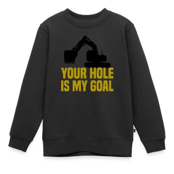 Kettenbagger Bagger Entschuldigung Baumaschine - Kinder Premium Organic Sweatshirt - Schwarz - Vorne - AI Model Kid Female (0cm)