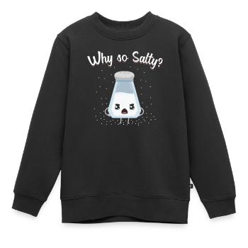 Jeu de mots salé - Sweat Premium enfant bio - noir - Devant - AI Model Kid Female (0cm)
