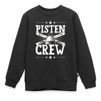 Pisten Crew - Kinder Premium Organic Sweatshirt - Schwarz - Vorne - AI Model Kid Female (0cm)