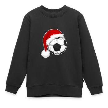 Joueurs de football de Noël fans de football - Sweat Premium enfant bio - noir - Devant - AI Model Kid Female (0cm)