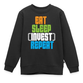 Börse Geld Investor Aktien Dividende - Kinder Premium Organic Sweatshirt - Schwarz - Vorne - AI Model Kid Female (0cm)
