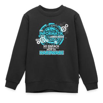 Informatik Programmierer Informatiker Hardware Sof - Kinder Premium Organic Sweatshirt - Schwarz - Vorne - AI Model Kid Female (0cm)