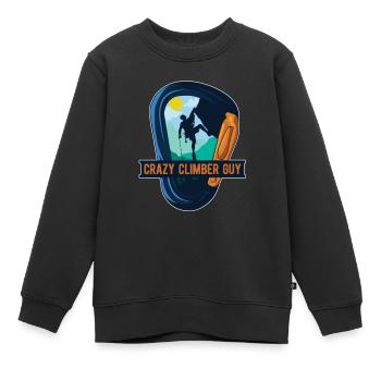 Klettern Bergsport Kletterer - Kinder Premium Organic Sweatshirt - Schwarz - Vorne - AI Model Kid Female (0cm)