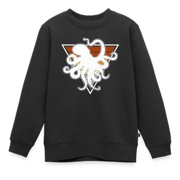 Oktopus Kraken Tintenfisch Tentakel - Kinder Premium Organic Sweatshirt - Schwarz - Vorne - AI Model Kid Female (0cm)