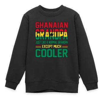 Ghana - Kinder Premium Organic Sweatshirt - Schwarz - Vorne - AI Model Kid Female (0cm)