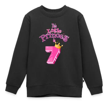 Cette petite princesse a 7 ans - Sweat Premium enfant bio - noir - Devant - AI Model Kid Female (0cm)