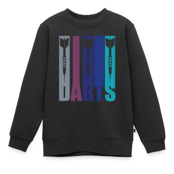 Dartgeschenk - Dartpfeile - Kinder Premium Organic Sweatshirt - Schwarz - Vorne - AI Model Kid Female (0cm)
