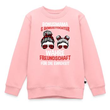 Bonusmama und Tochter - Kinder Premium Organic Sweatshirt - Rosa - Vorne - AI Model Kid Female (0cm)