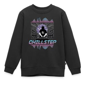 Chillstep Musique Electro Musique - Sweat Premium enfant bio - noir - Devant - AI Model Kid Female (0cm)
