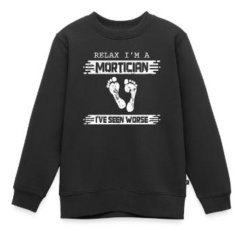 Mortician Funeral Director Embalmer - Kids Premium Organic Sweatshirt - black - Front - AI Model Kid Female (0cm)