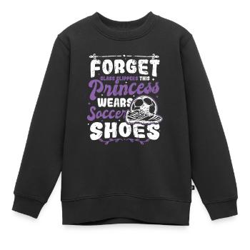 Princess Wears Fußballschuhe für Damen - Kinder Premium Organic Sweatshirt - Schwarz - Vorne - AI Model Kid Female (0cm)