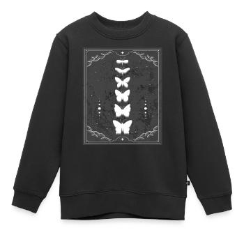 Monarch Butterfly Soft Grunge Esthétique - Sweat Premium enfant bio - noir - Devant - AI Model Kid Female (0cm)