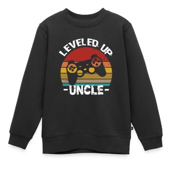 Niveau supérieur Oncle Oncle Oncle Anniversaire Oncle - Sweat Premium enfant bio - noir - Devant - AI Model Kid Female (0cm)
