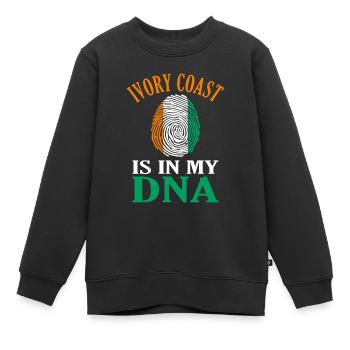Côte d’Ivoire - Sweat Premium enfant bio - noir - Devant - AI Model Kid Female (0cm)