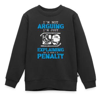 Eishockey - Kinder Premium Organic Sweatshirt - Schwarz - Vorne - AI Model Kid Female (0cm)