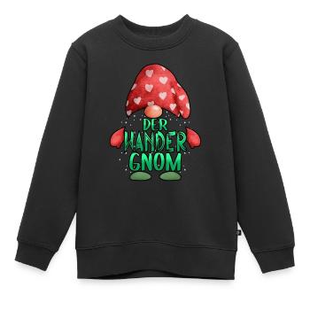 Wandern Wanderer Der Wander Gnom - Kinder Premium Organic Sweatshirt - Schwarz - Vorne - AI Model Kid Female (0cm)