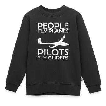 Vol à voile et vol à voile - Sweat Premium enfant bio - noir - Devant - AI Model Kid Female (0cm)