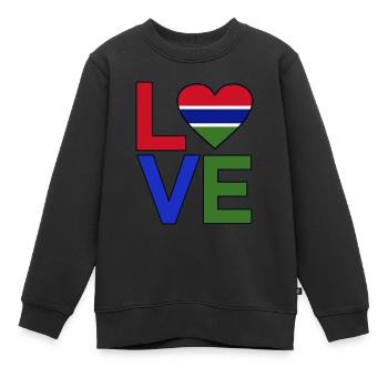 Gambie - Sweat Premium enfant bio - noir - Devant - AI Model Kid Female (0cm)
