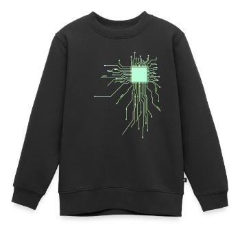 conseil d’administration core cpu ordinateur nerd pc humour geek code - Sweat Premium enfant bio - noir - Devant - AI Model Kid Female (0cm)