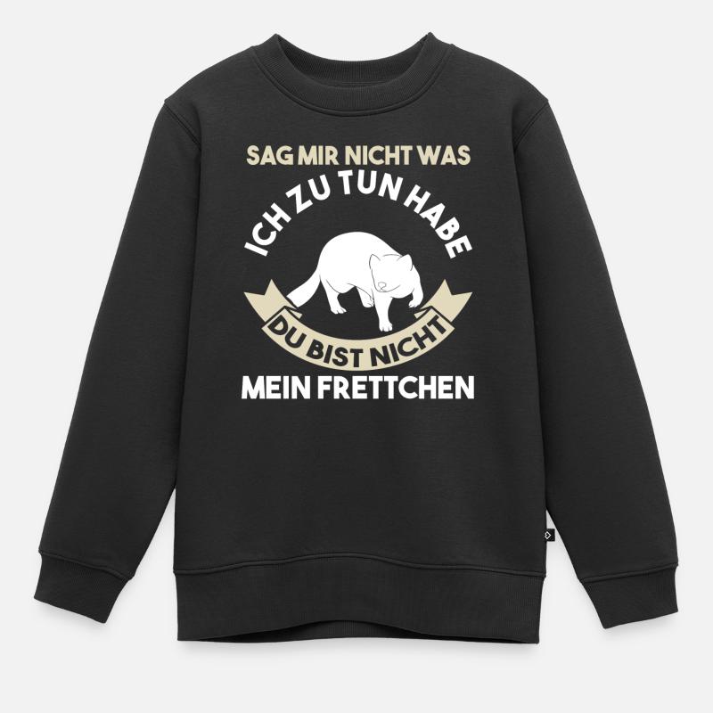 Frettchen - Kinder Premium Organic Sweatshirt - Schwarz