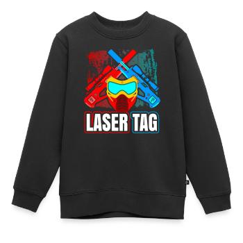Laser Tag - Kinder Premium Organic Sweatshirt - Schwarz - Vorne - AI Model Kid Female (0cm)