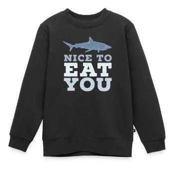 Hai Wortspiel Agréable de vous manger - Sweat Premium enfant bio - noir - Devant - AI Model Kid Female (0cm)
