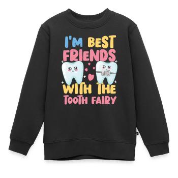 Dentist Dental Assistant Hygienist - Kinder Premium Organic Sweatshirt - Schwarz - Vorne - AI Model Kid Female (0cm)