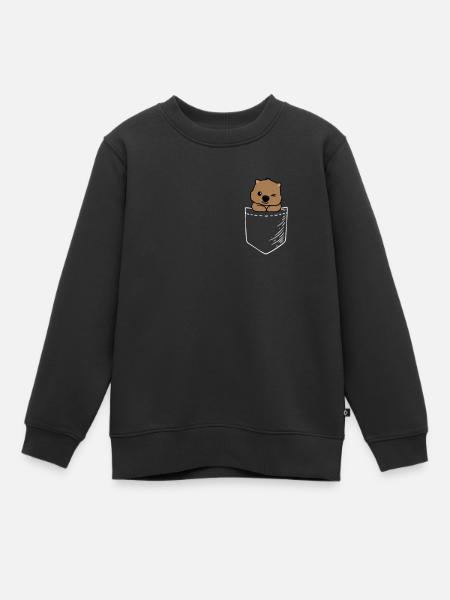 Wombat - Sweat Premium enfant bio - noir