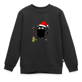 Weihnachts Gurke suchen finden Belohnung - Kinder Premium Organic Sweatshirt - Schwarz - Vorne - AI Model Kid Female (0cm)