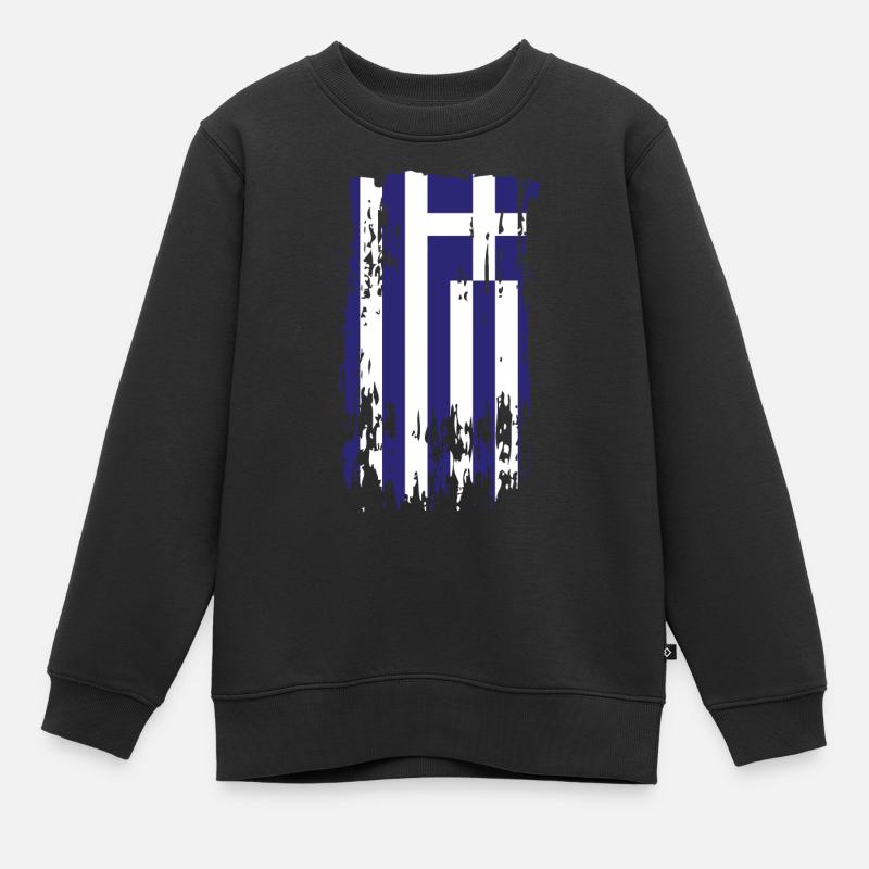 Grèce Grèce Grèce - Sweat Premium enfant bio - noir