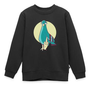 Ruhrpott carrier pigeon - Kids Premium Organic Sweatshirt - black - Front - AI Model Kid Female (0cm)