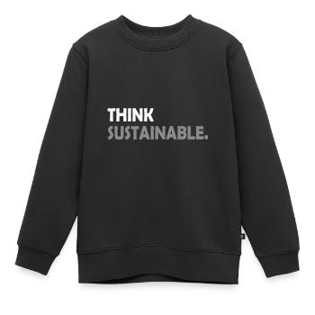 Nachhaltigkeit - Kinder Premium Organic Sweatshirt - Schwarz - Vorne - AI Model Kid Female (0cm)