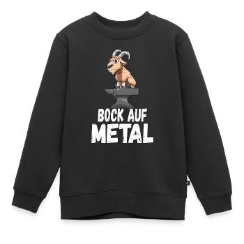 Bock auf Metal - Kinder Premium Organic Sweatshirt - Schwarz - Vorne - AI Model Kid Female (0cm)