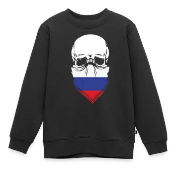RUSSIE - Sweat Premium enfant bio - noir - Devant - AI Model Kid Female (0cm)