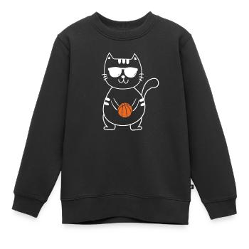 Basketball Basketballer - Kinder Premium Organic Sweatshirt - Schwarz - Vorne - AI Model Kid Female (0cm)