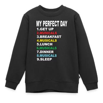 Mein Perfekter Tag Musicals - Kinder Premium Organic Sweatshirt - Schwarz - Vorne - AI Model Kid Female (0cm)