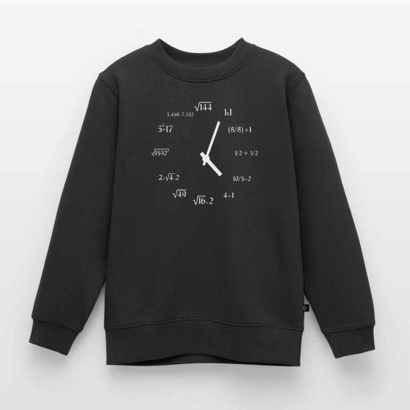 Math Clock Funny Mathematics Clock Meme Math Clock Kids Premium Organic Sweatshirt