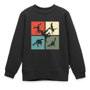Breakdance BBoy BGirl Streetdance Breakdance - Kinder Premium Organic Sweatshirt - Schwarz - Vorne - AI Model Kid Female (0cm)