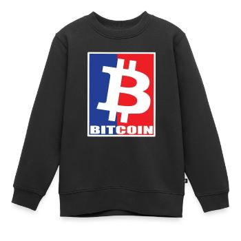 Le Bitcoin - Sweat Premium enfant bio - noir - Devant - AI Model Kid Female (0cm)