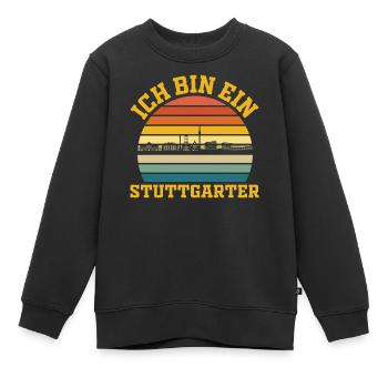 Stuttgart | Ich bin ein Stuttgarter - Kinder Premium Organic Sweatshirt - Schwarz - Vorne - AI Model Kid Female (0cm)