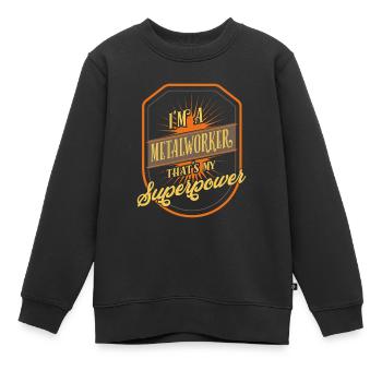 Metallarbeiter Metallverarbeiter - Kinder Premium Organic Sweatshirt - Schwarz - Vorne - AI Model Kid Female (0cm)