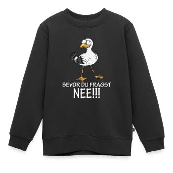 Norden Küste Möwe Spruch Faullenzer Ostsee Nordsee - Kinder Premium Organic Sweatshirt - Schwarz - Vorne - AI Model Kid Female (0cm)