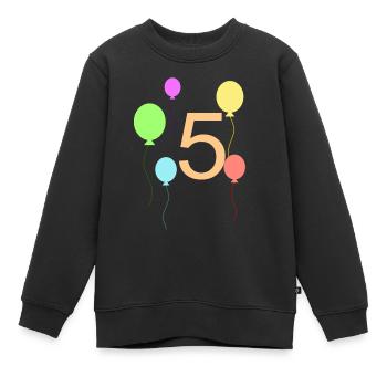 Luftballon - Kinder Premium Organic Sweatshirt - Schwarz - Vorne - AI Model Kid Female (0cm)